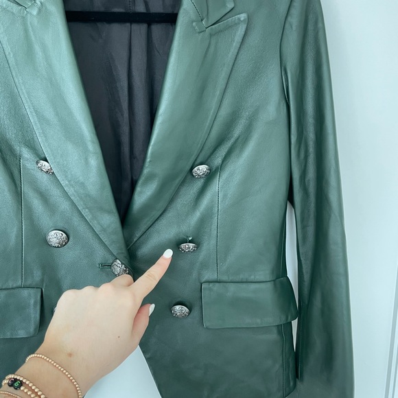 ❌SOLD❌Veronica Beard Cooke Leather Dickey Jacket - Picture 7 of 13